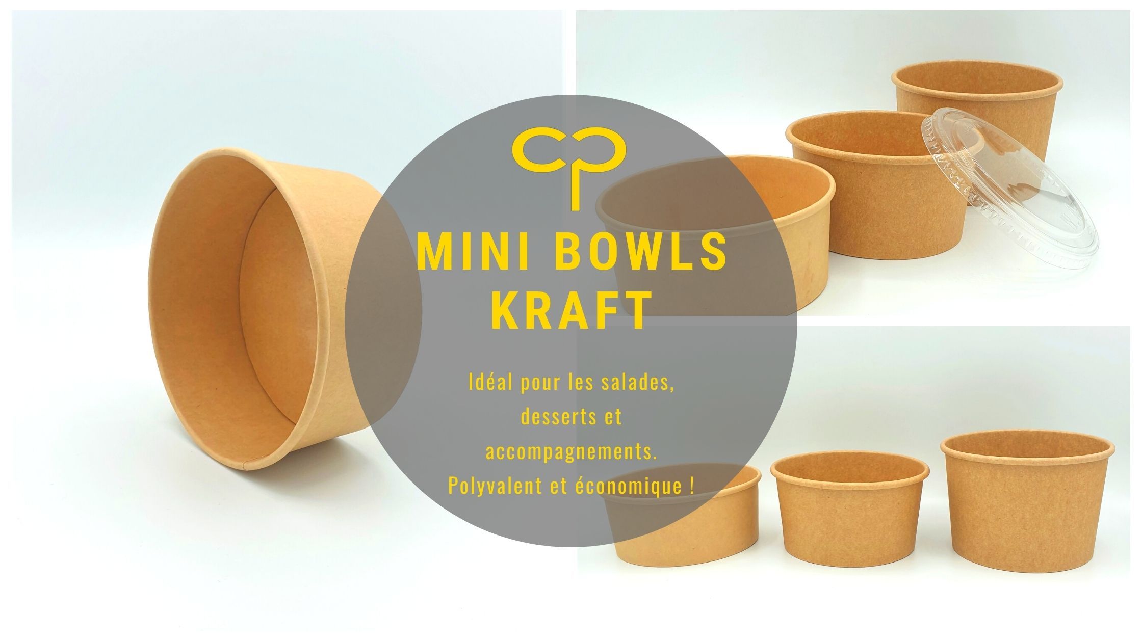 Mini bowls canspack packaging emballage pot kraft bol