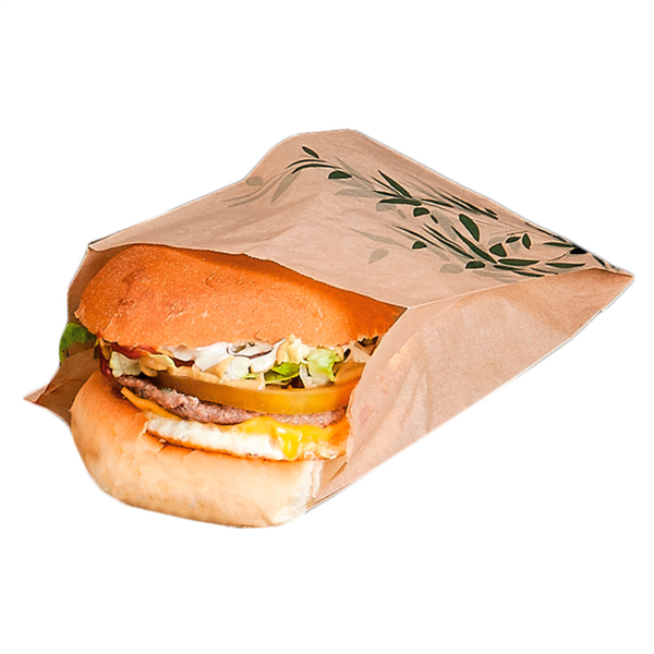 sachets burger ingraissables "FEEL GREEN" 12x7x18cm 500pc