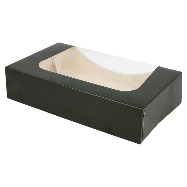 Boite à sushi carton noir L 18x12x4.5cm 50pc
