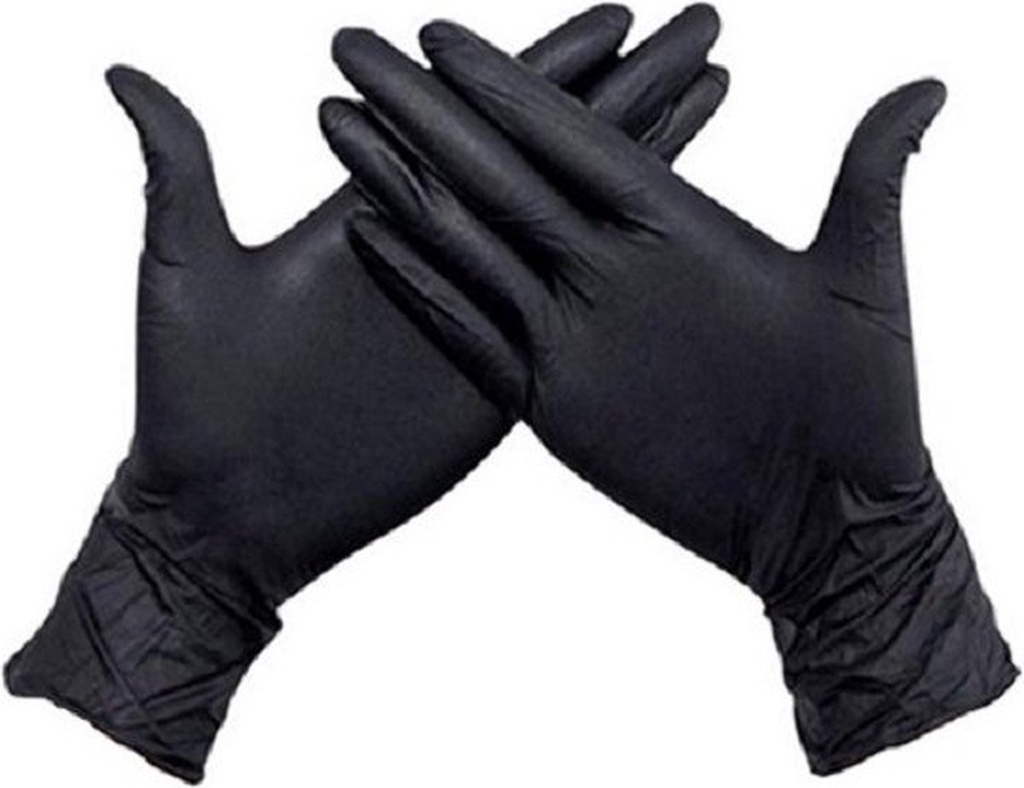 Gants Vitrile S Noir non-poudré 100pcs