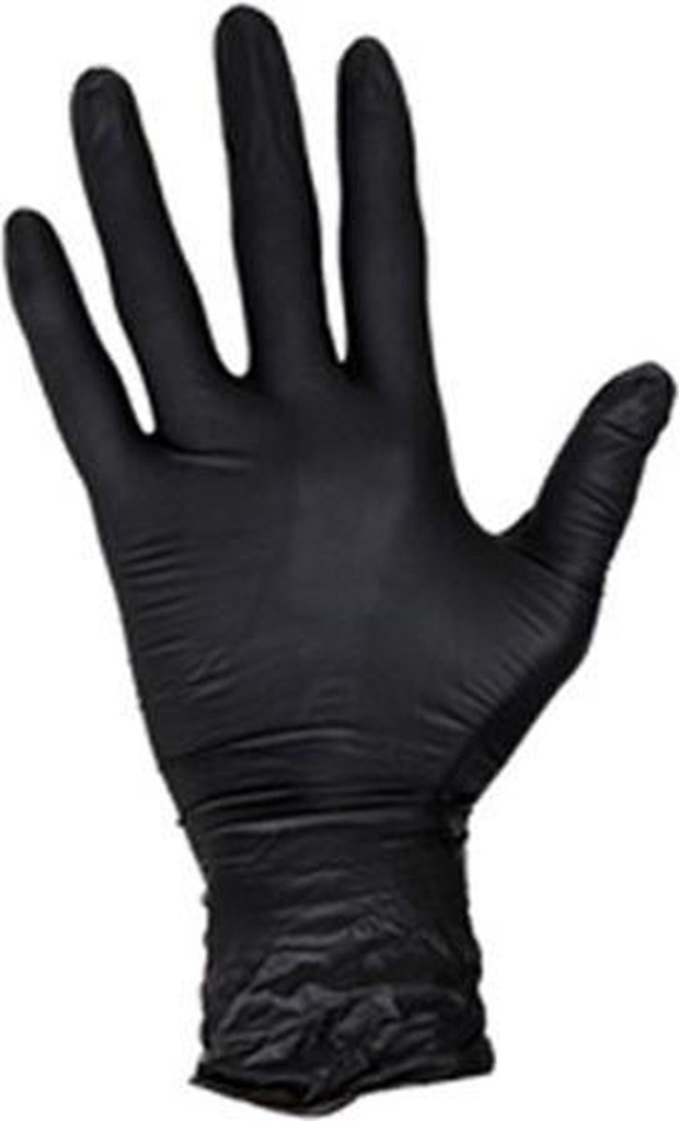 Gants Nitrile M Noir non-poudré 100pcs