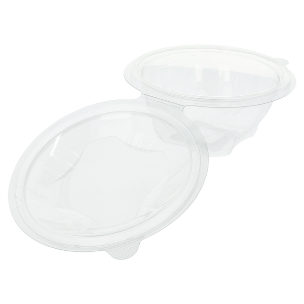 saladier plast RPET transparent+ couvercle charnière 500ml 100pc