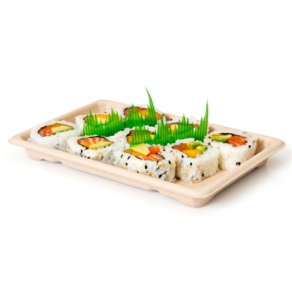Sushi Box &quot;Bio&quot;+ couvercle transparent 13,3x21,3cm 50pc