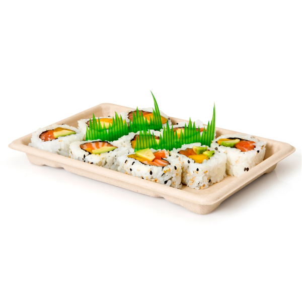 Sushi Box "Bio"+ couvercle transparent 13,3x21,3cm 50pc