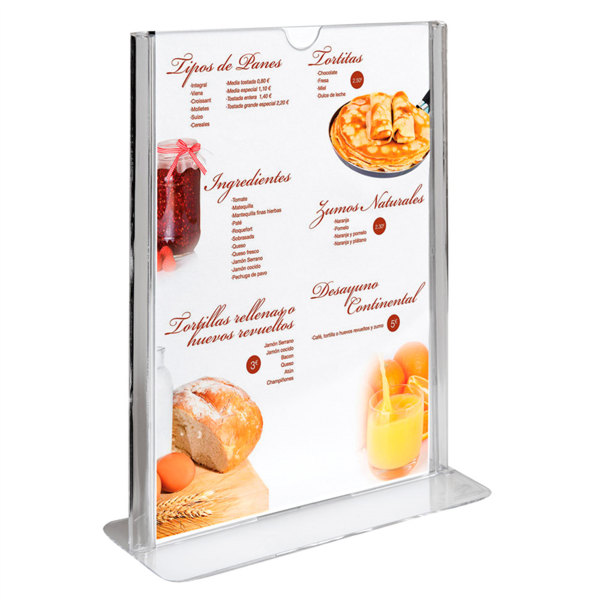 Porte-Menu Plexi Transparent PS DIN-A4 1pc