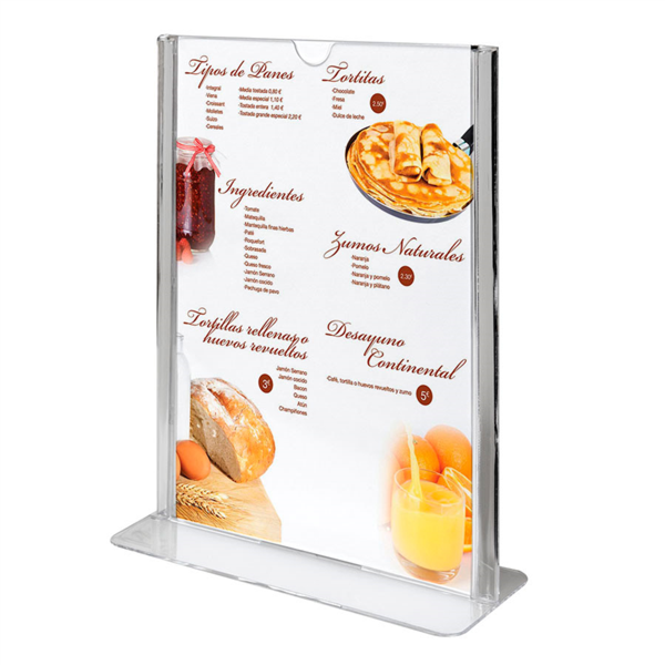 Porte-Menu Plexi Transparent PS DIN-A5 1pc