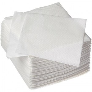 Serviettes 1 Pli 33x33cm Blanc 500pcs