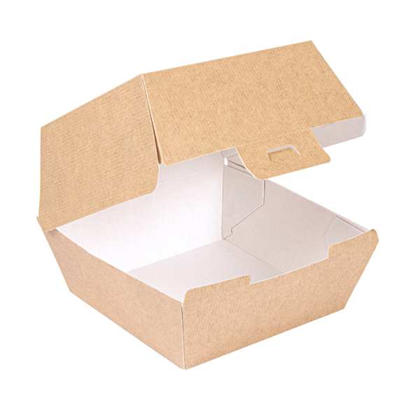 Boite Burger Kraft L+ "THEPACK" 15,5x14,5x9,5cm 50pcs