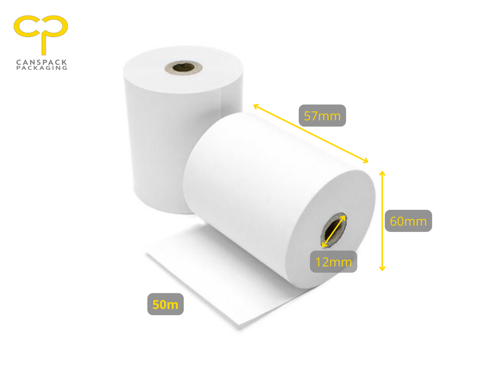 Rouleaux de Terminal Thermique 57/60/12 50m 5pcs