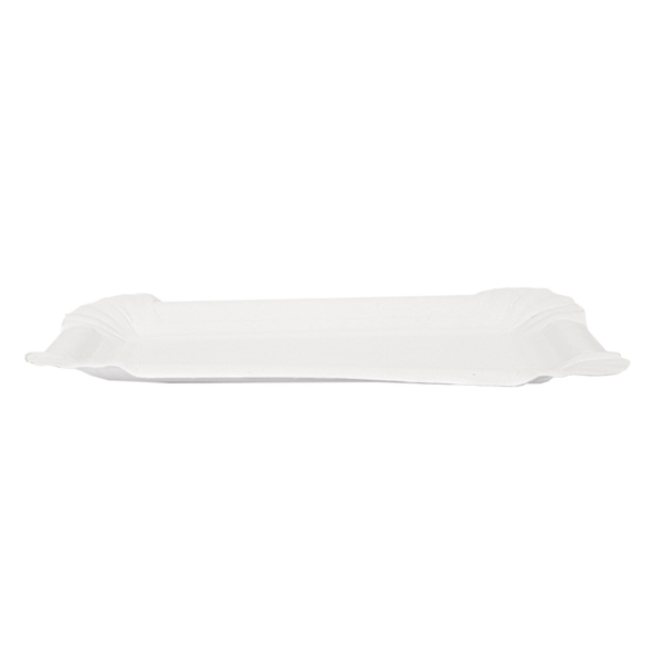 Assiettes carton blanc rectangle 17x23cm 250pc