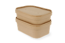 Couvercle Carton Lunch Box Ovale 17,7x12,4cm 25pcs