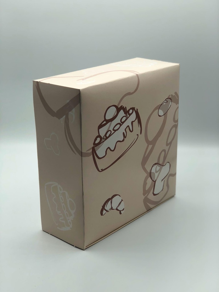 boite gateau &quot;head&quot; 23x23x10cm 100pc
