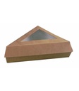 Triangle Tarte Brun avec Couvercle 50pcs