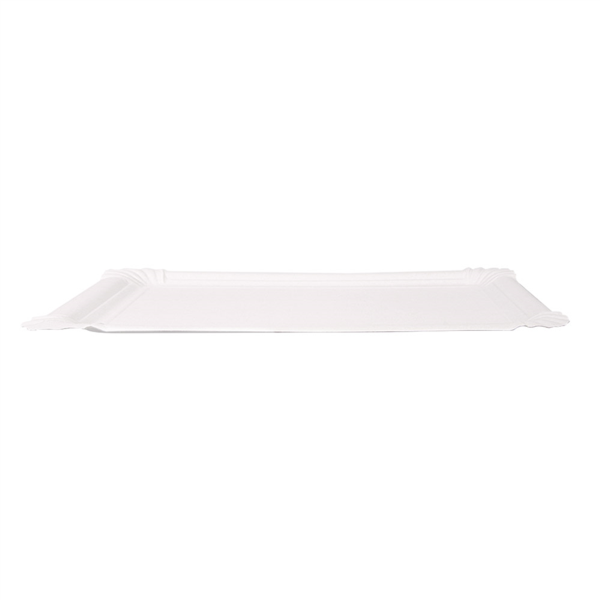 assiette rectangle carton blanc 28x21cm 125pc