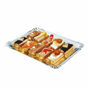 Plateaux Traiteur Carton Argenté 19x28cm 25pcs