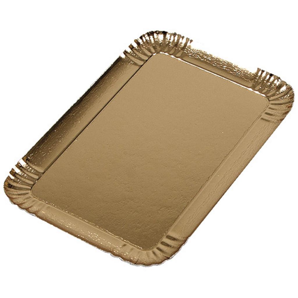 Plateaux Traiteur Carton Or 19x28cm 25pcs