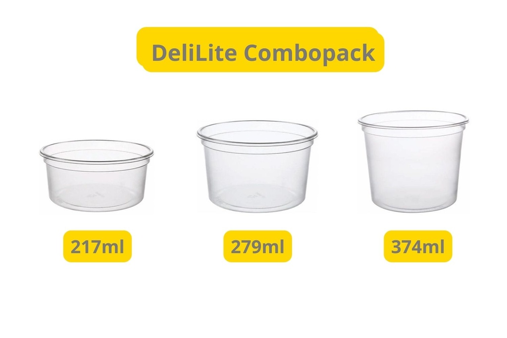 DeliLite Combopack 374ml RPET 50pcs