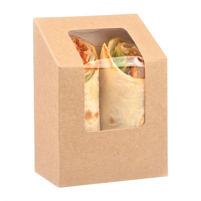 Boite à Wraps Kraft + Fenêtre "THEPACK" 100pcs