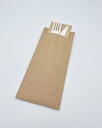 Sachet Couverts Kraft + Serviette 2 Plis 100pcs