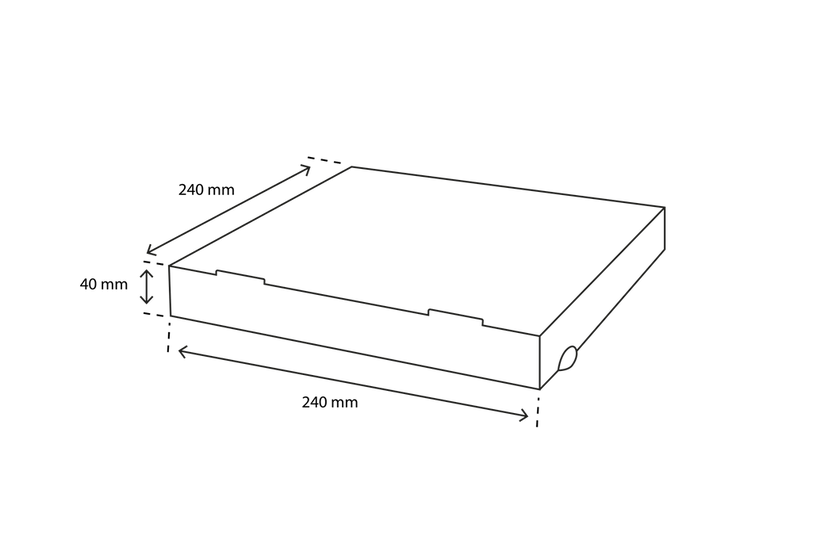 Boite Pizza Brun 24x24x4cm 100pc