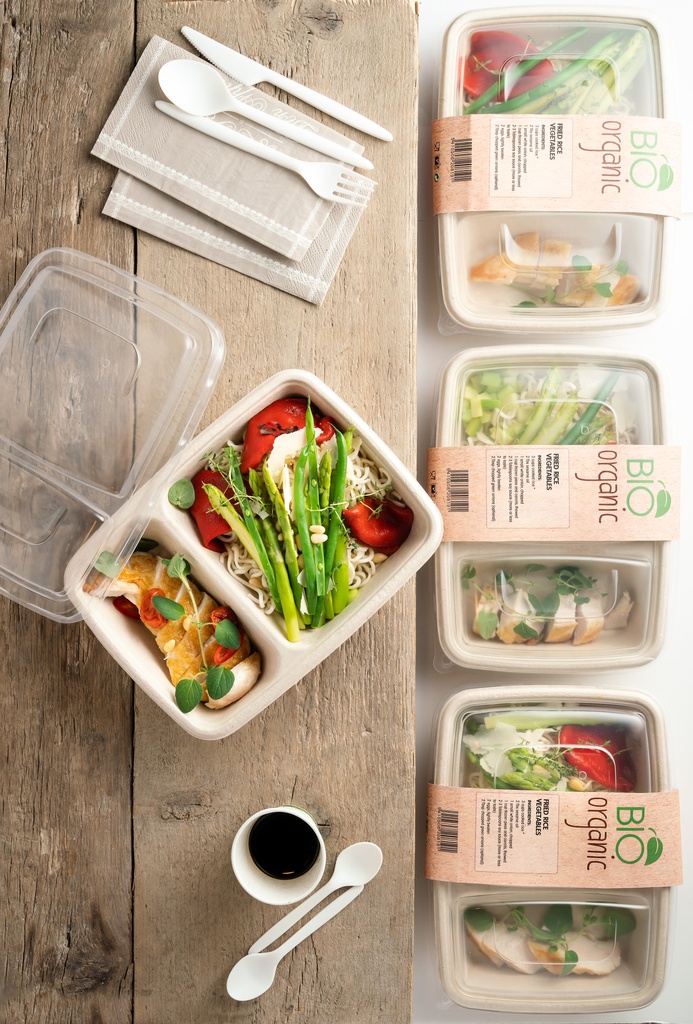 eco container 2 comp 550/250ml 75pc