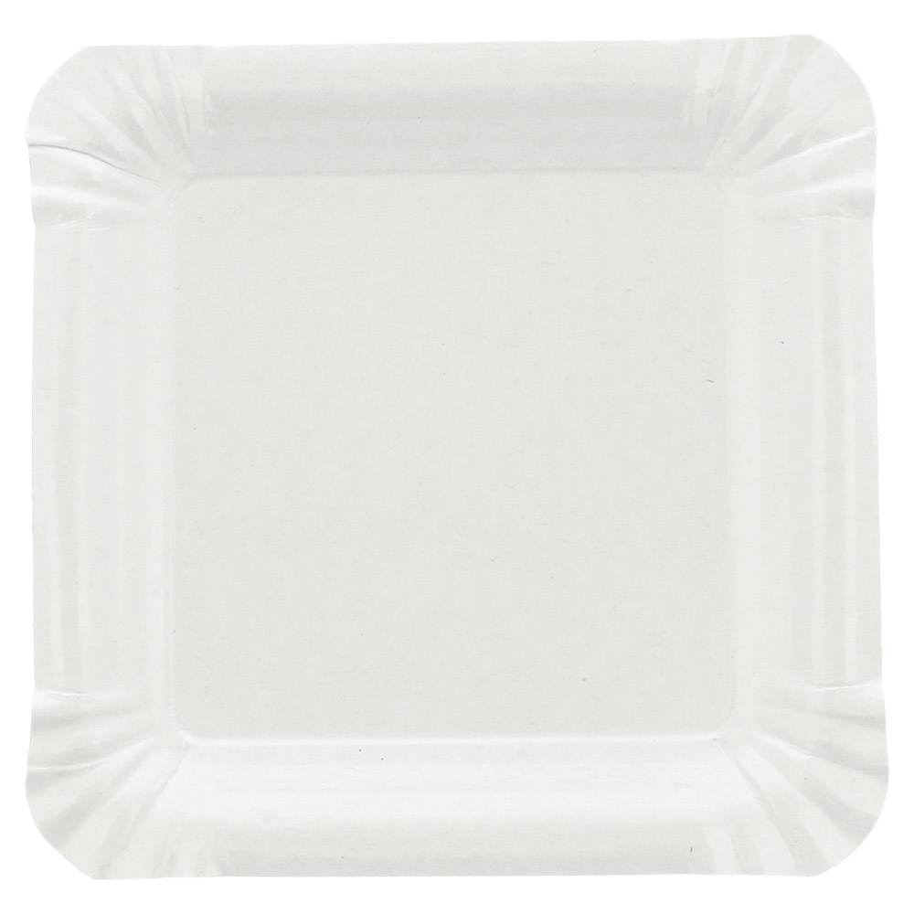 Assiette Carré Carton Blanc 13x13cm 250pcs