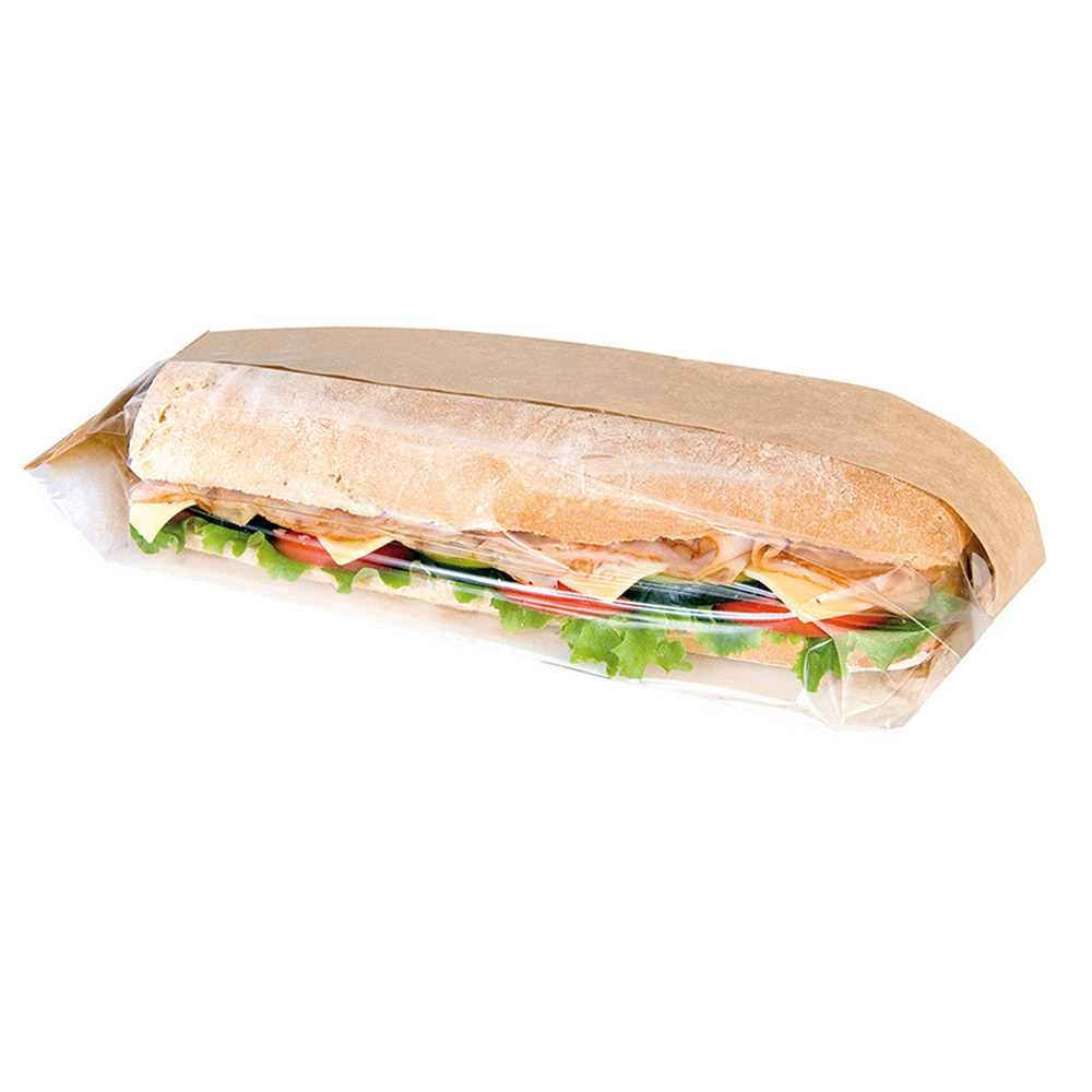 Sachets Sandwich Brun/Transparent 9x38cm 250pcs