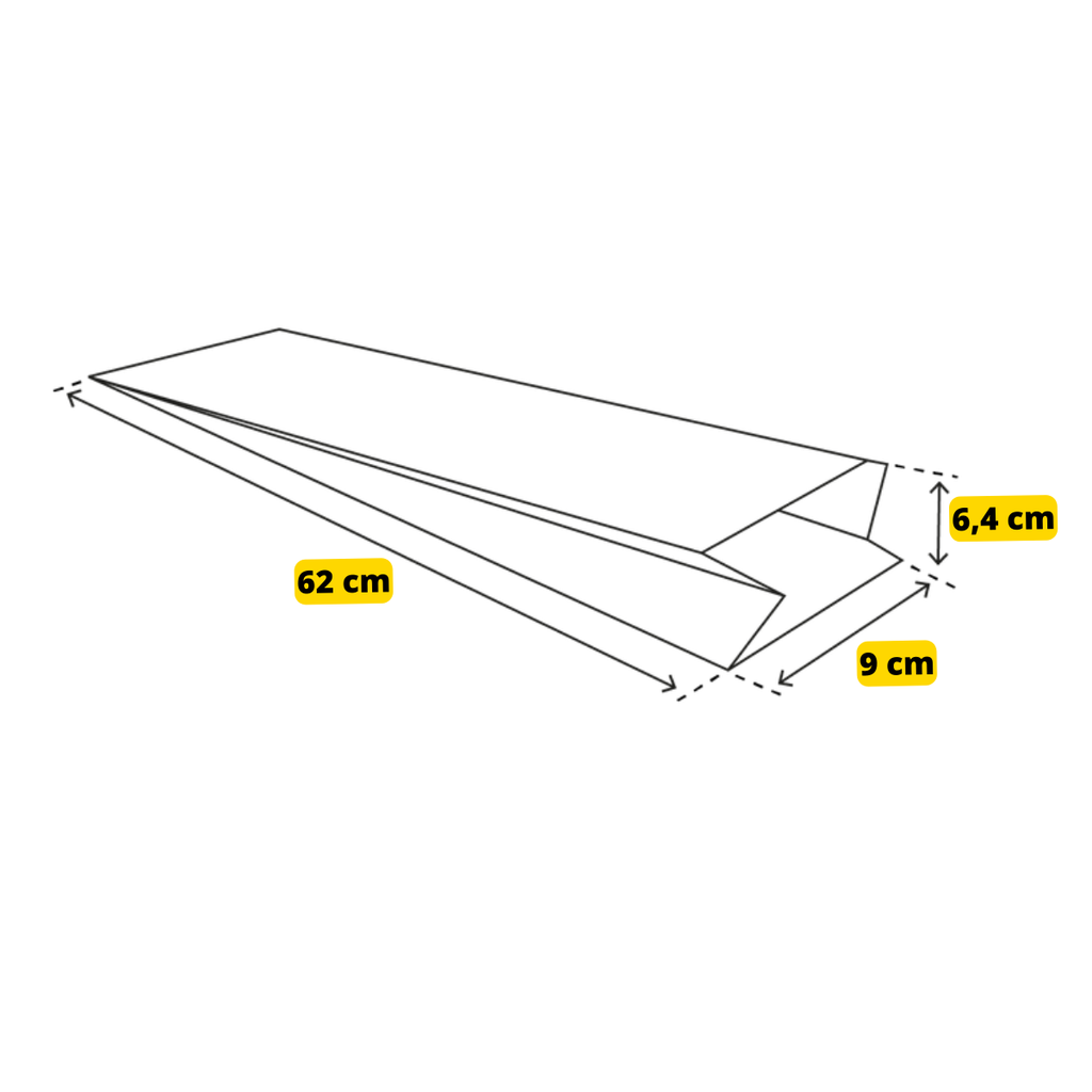 Sachet 1 Baguette 9x(2X3,2)x60/62cm 1000pcs