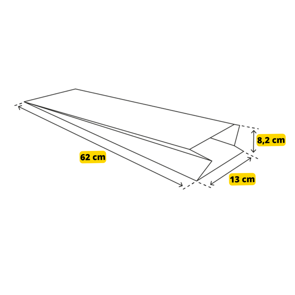 Sachet 2 Baguettes 13x(2X4,1)x60/62cm 1000pcs