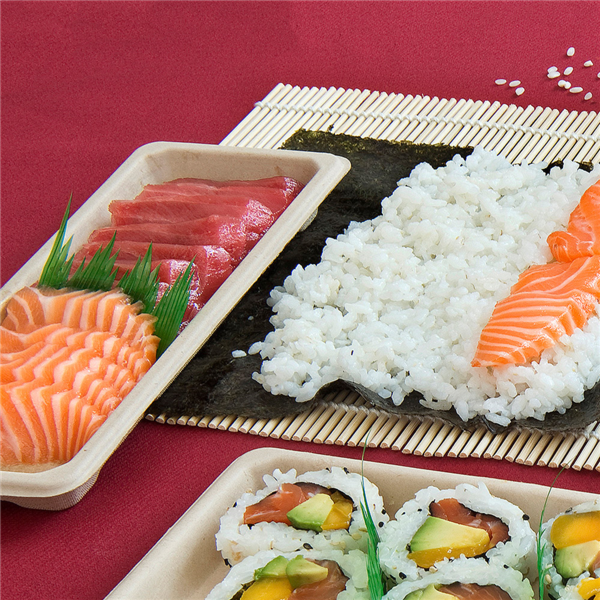 Sushi Box "Bio" + Couvercle 22x9cm 50pcs