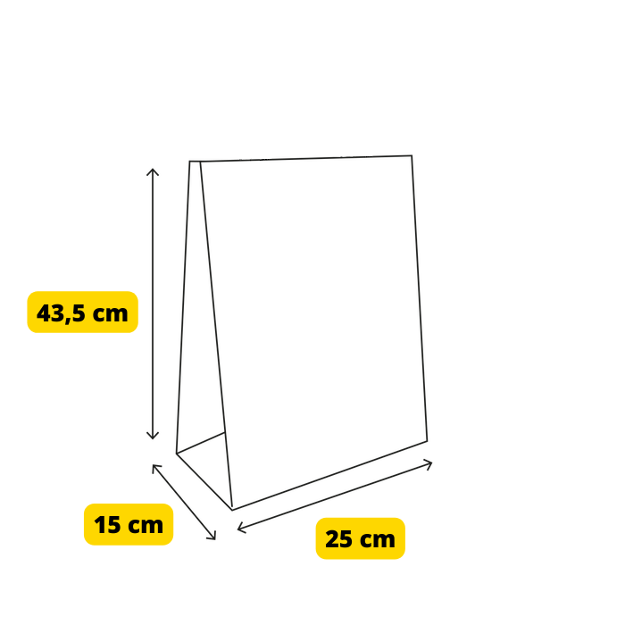 Sachet Kraft SOS 25x15x43,5cm 250pcs