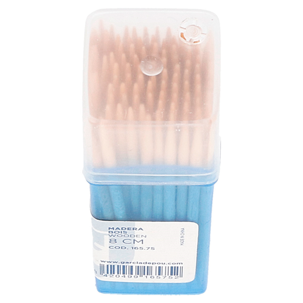 Boite Cure-Dents Ronds 6,5cm Bois 12x100pcs