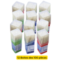 Boite Cure-Dents Ronds 6,5cm Bois 12x100pcs