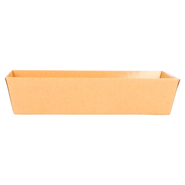 Barquette carton Kraft Laminé n°3 15,5x8,5x3,5cm 50pc