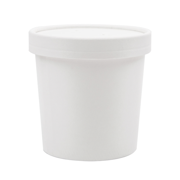 Pots à soupe Carton Blanc Micro-Ondable 350ml  Ø99mm 50pc