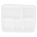 Plateau BIONIC 5 Compartiments 26,5x21,5x2,5cm Blanc 500pc