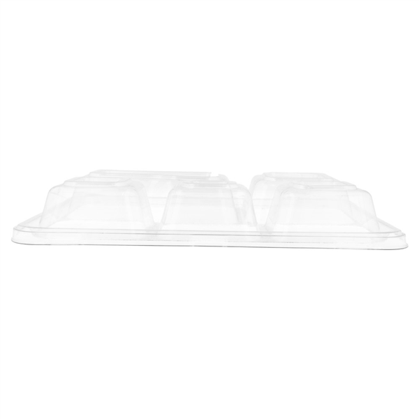 Couvercle PET 27x22x3,6cm pour Plateau BIONIC 5comp 250pcs