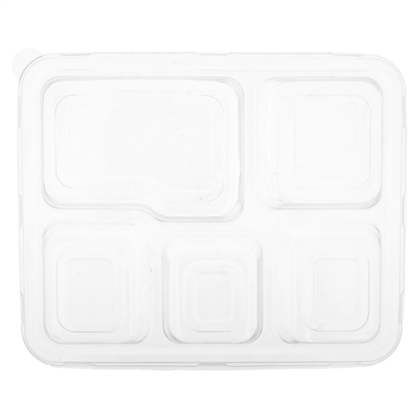 Couvercle PET 27x22x3,6cm pour Plateau BIONIC 5comp 250pcs
