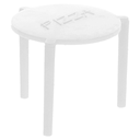 Mini Table pour Boite à Pizza 4,5x3,7cm Blanc 250pcs