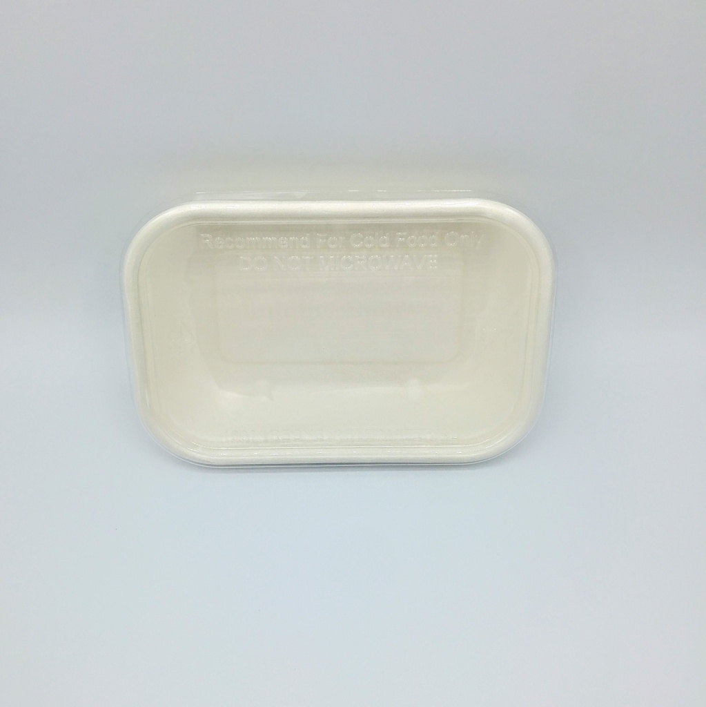 Barquette Rectangulaire Compostable 500ml Blanc 125pcs