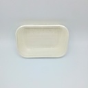 Barquette Rectangulaire Compostable 500ml Blanc 125pcs