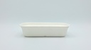 Barquette Rectangulaire Compostable 500ml Blanc 125pcs