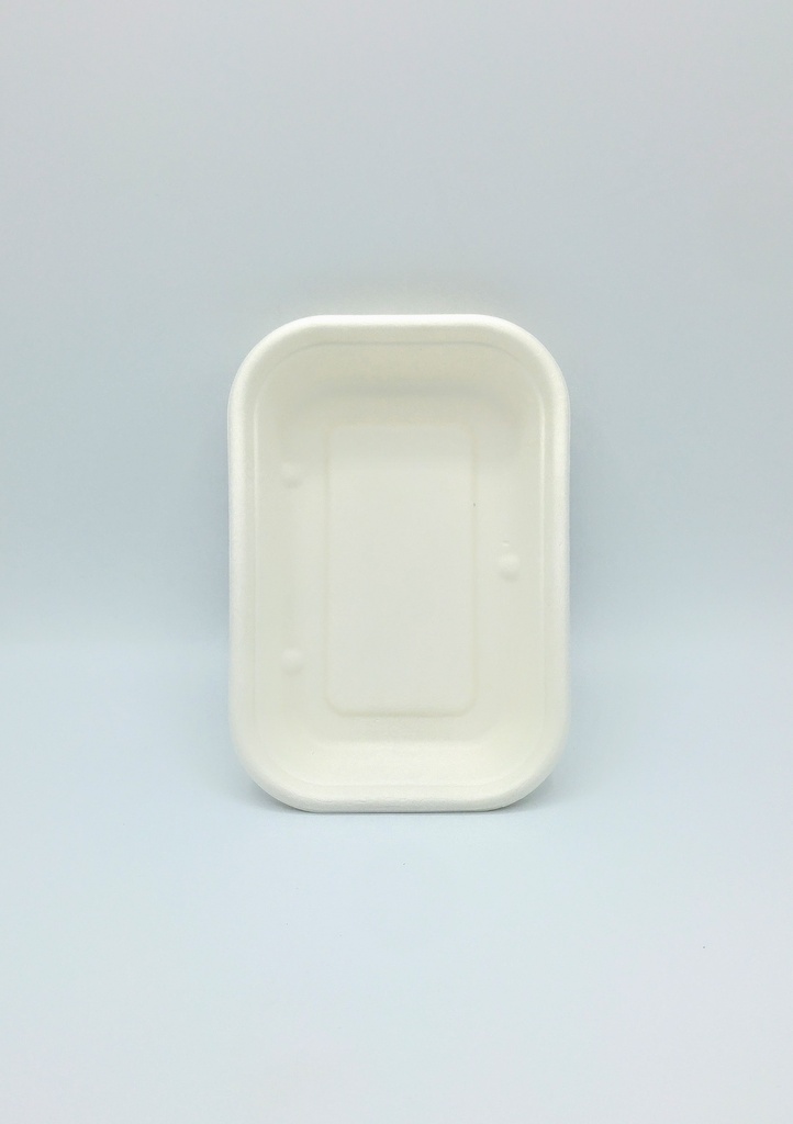 Barquette Rectangulaire Compostable 500ml Blanc 125pcs