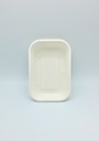 Barquette Rectangulaire Compostable 650ml Blanc 125pcs