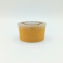 Couvercle Ø62mm Pot à Sauce Kraft 50pcs