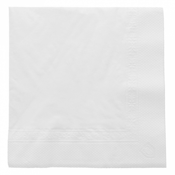 [CP10230PAP] Servetten 2 plooien 25x25cm BLANC 100st