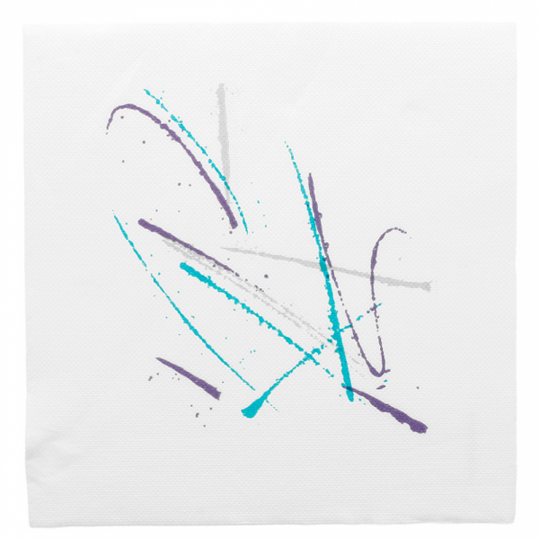 Serviette Double Point 40x40cm "Volaré" BLANC 50pcs