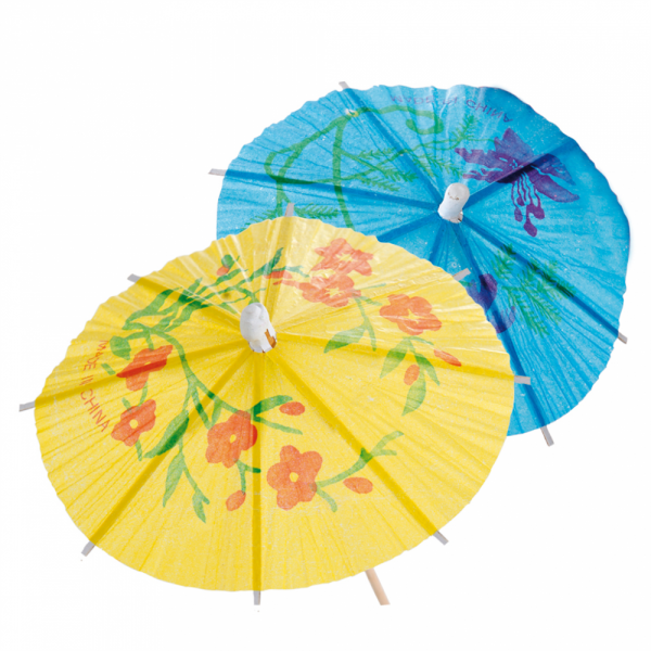 Décoration Glace "Umbrella" 9cm Assortiment Bois 144pcs