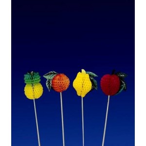 Décoration Glace "Fruits" 10cm Assortiment Bois 100pcs