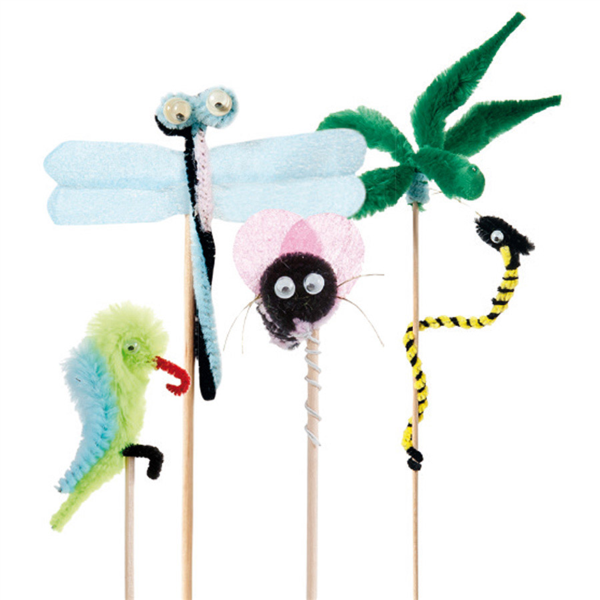 [CP11615BOIS] Decoratie Ijs "Chenille" 19/26cm 100st